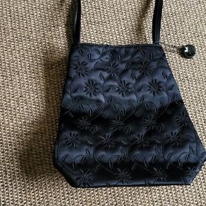 Nine West embroidered satin purse